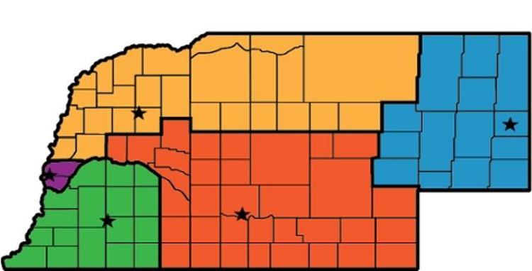 Nebraska AHEC Centers Map